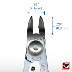 Pinces miniatures coupantes tête ovale détail