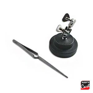 Support avec pince inox
